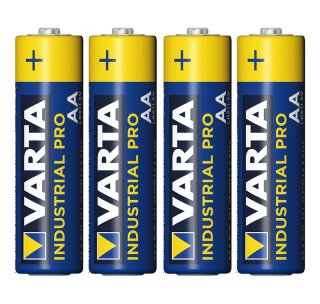 Varta 4 Stück AA Mignon Batterie LR06 1,5V 2600mAh Alkaline Industrial Quality