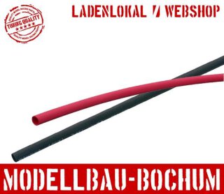 Schrumpfschlauch 2,4mm ø - je 10cm rot/schwarz (PolyOlefin)