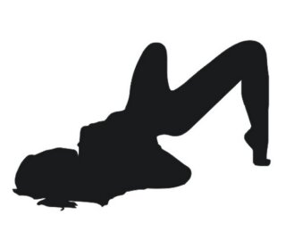 mobo-racing RC-Aufkleber Decal Sticker sexy Frau 02 - geplottet schwarz