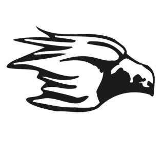 mobo-racing RC-Aufkleber Decal Sticker Adler 02 - geplottet schwarz