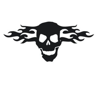 mobo-racing RC-Aufkleber Decal Sticker Totenkopf 04 - geplottet schwarz