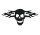 mobo-racing RC-Aufkleber Decal Sticker Totenkopf 04 - geplottet schwarz