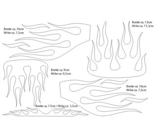 mobo-racing RC-Aufkleber Decal Sticker Tribal 07 - geplottet weiß