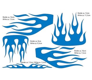 mobo-racing RC-Aufkleber Decal Sticker Tribal 07 - geplottet blau