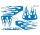 mobo-racing RC-Aufkleber Decal Sticker Tribal 07 - geplottet blau