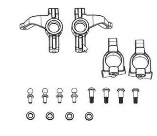 Carson 405354 X10EB Lenkhebel + Achsschenkel 500405354