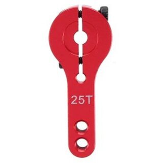 mobo-racing Alu-Servoarm Car 25T Servohorn 25 Zähne z.B. für Savöx - rot
