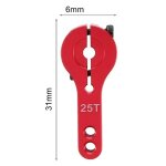 mobo-racing Alu-Servoarm Car 25T Servohorn 25 Zähne z.B. für Savöx - rot