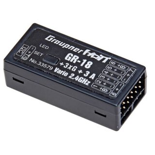 Graupner 33579 Empfänger GR-18 HoTT + 3xG + 3 A + Vario