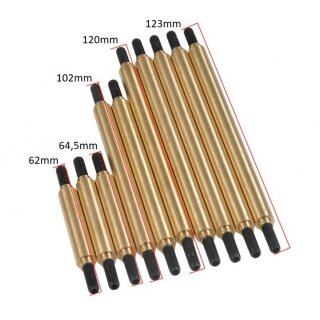 mobo-racing Messing-Links für Traxxas TRX-4 mit 324mm Radstand z.B. Defender