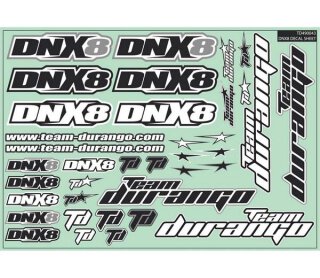 Team Durango TD490043 DNX8 Decal Sheet