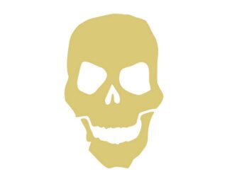 mobo-racing RC-Aufkleber Decal Sticker Totenkopf 03 - geplottet gold
