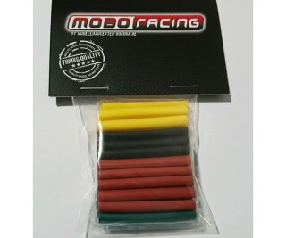 mobo-racing Schrumpfschlauch 40Stk. 3mm x 40mm schwarz/rot/gelb/grün