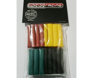 mobo-racing Schrumpfschlauch 32Stk. 6mm x 40mm schwarz/rot/gelb/grün