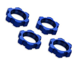 Traxxas X-MAXX Felgen-Mutter, Splined, 17mm, blau-eloxiert (4) 7758