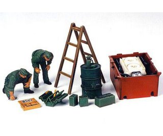 Tamiya 35180 1:35 Diorama-Set Dt. Panzer Instands.(2) 300035180