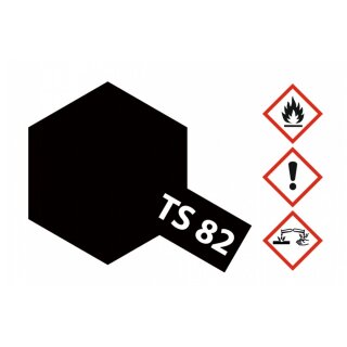 Tamiya 85082 TS-82 Gummi-Schwarz matt 100ml 300085082