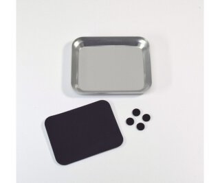 Absima 3000062 Absima Aluschale mit Magnetplatte silber