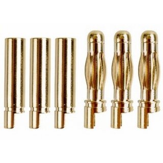 Amass AM-606-3P Goldkontakt - Ø4,0mm - 3 Paare