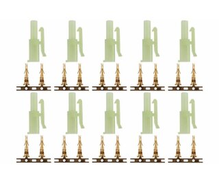 Amass AM-618-10F Goldkontakt - kompatibel mit TAMIYA mini - 10 Buchsen