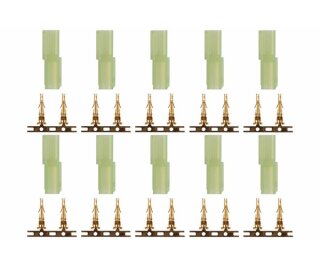 Amass AM-618-10M Goldkontakt - kompatibel mit TAMIYA mini - 10 Stecker
