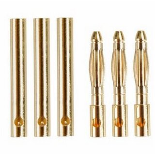 Amass AM-602-3P Goldkontakt - Ø2,0mm - 3 Paare