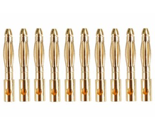 Amass AM-602-10M Goldkontakt - Ø2,0mm - 10 Stecker