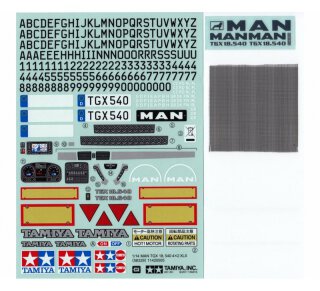 Tamiya 319495693 Sticker-Beutel MAN TGX 18.540 56329