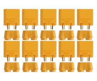 Amass Goldkontakt - XT90 - 10 Stecker XT-90 Buchse / Stecker
