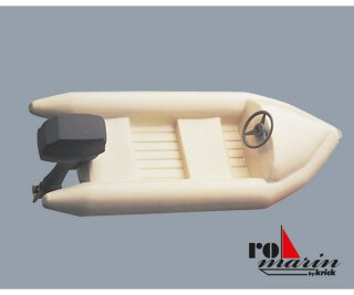 Krick ro1577 Schlauchboot mit Außenbordmotor-Atrappe 1:25
