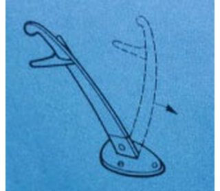 Aeronaut 569345 Flaggenmast vernickelt 45mm