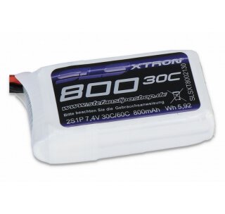 SLS XTRON LiPo Akku 800mAh 2S1P 7,4V 30C/60C XT-30 SLSXT08002130
