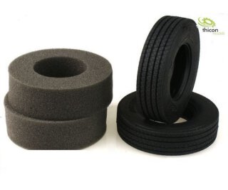 thicon 50025 1:14 Reifen Straße schmal mit Einlagen Paar