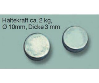 Simprop 1037501 Power Magnete 10x3mm 2kg Haltekraft (2 Stk)