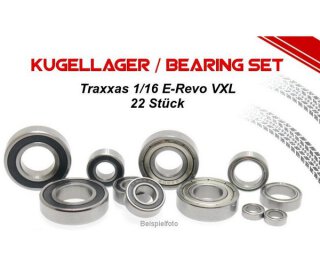 mobo-racing Kugellager Set Kunststoffdichtung Traxxas 1:16 E-Revo VXL TRX71076-3