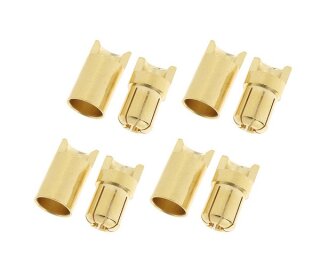 Revtec GF-1000-009 Steckverbinder 6.5mm Goldkontakten Stecker + Buchse 4 Paare