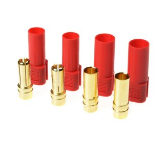 Revtec GF-1055-002 Steckverbinder XT-150 Goldkontakten Stecker + Buchse Rot 2 Paare