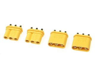 Revtec GF-1087-001 Connector MR-30PB 3-Polig Goldkontakten Stecker + Buchse 2 Paare