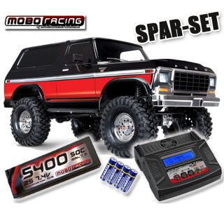 Traxxas 82246-4 TRX-4 1979er Ford Bronco Clipless + 2S 7,4V LiPo + Lader - rot