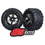 Traxxas 7772A Reifen verklebt X-Maxx black chrome Maxx AT...