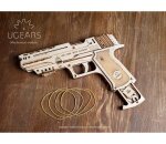 Siva SI-70047 UGEARS Wolf-01 Handfeuerwaffe mechanischer 3D Holzbausatz