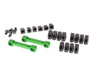 Traxxas 8334G Mounts, suspension arms, aluminum (green-anodized) (front & rear)