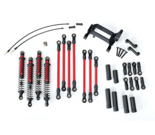 Traxxas 8140R TRX-4 Long Arm Lift Kit komplett rot