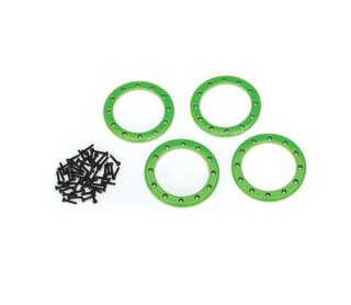 Traxxas 8168G Beadlock Rings Grün (2.2) Alu (4) + Schrauben