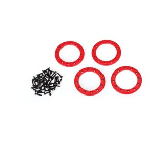 Traxxas 8169R Beadlock Rings Rot (1.9) Alu (4) + Schrauben