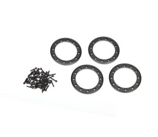 Traxxas 8169T Beadlock Rings Schwarz (1.9) Alu (4) + Schrauben