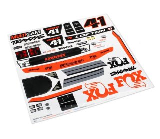 Traxxas 8515 Decals, Unlimited Desert Racer, Fox Edition UDR