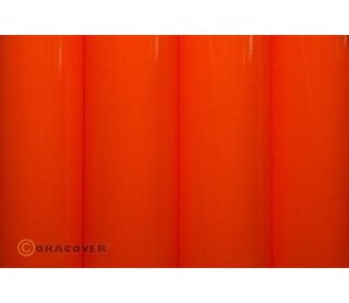 Oracover 21-064-010 Bügelfolie Breite: 60cm Länge: 1m fluoreszierend rotorange