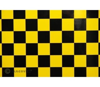 Oracover 43-033-071-010 Bügelfolie FUN 3 Breite: 60cm Länge: 1m gelb - schwarz