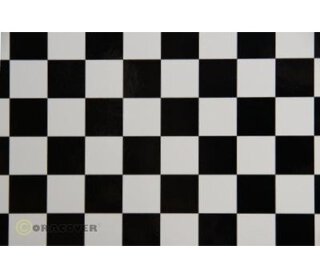 Oracover 43-010-071-010 Bügelfolie FUN 3 Breite: 60cm Länge: 1m weiss - schwarz